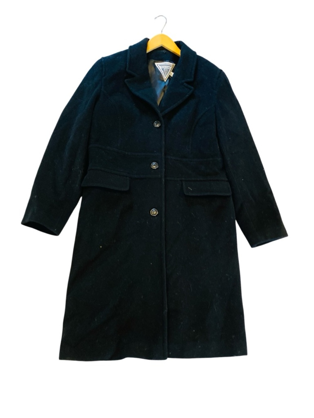 Marvin Richards Cashmere Wool Blend Black Coat Vintage